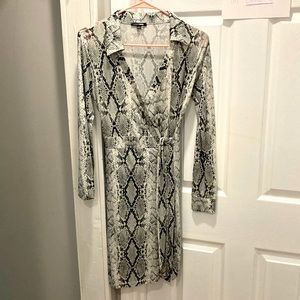 Fashion Nova gray animal print dress